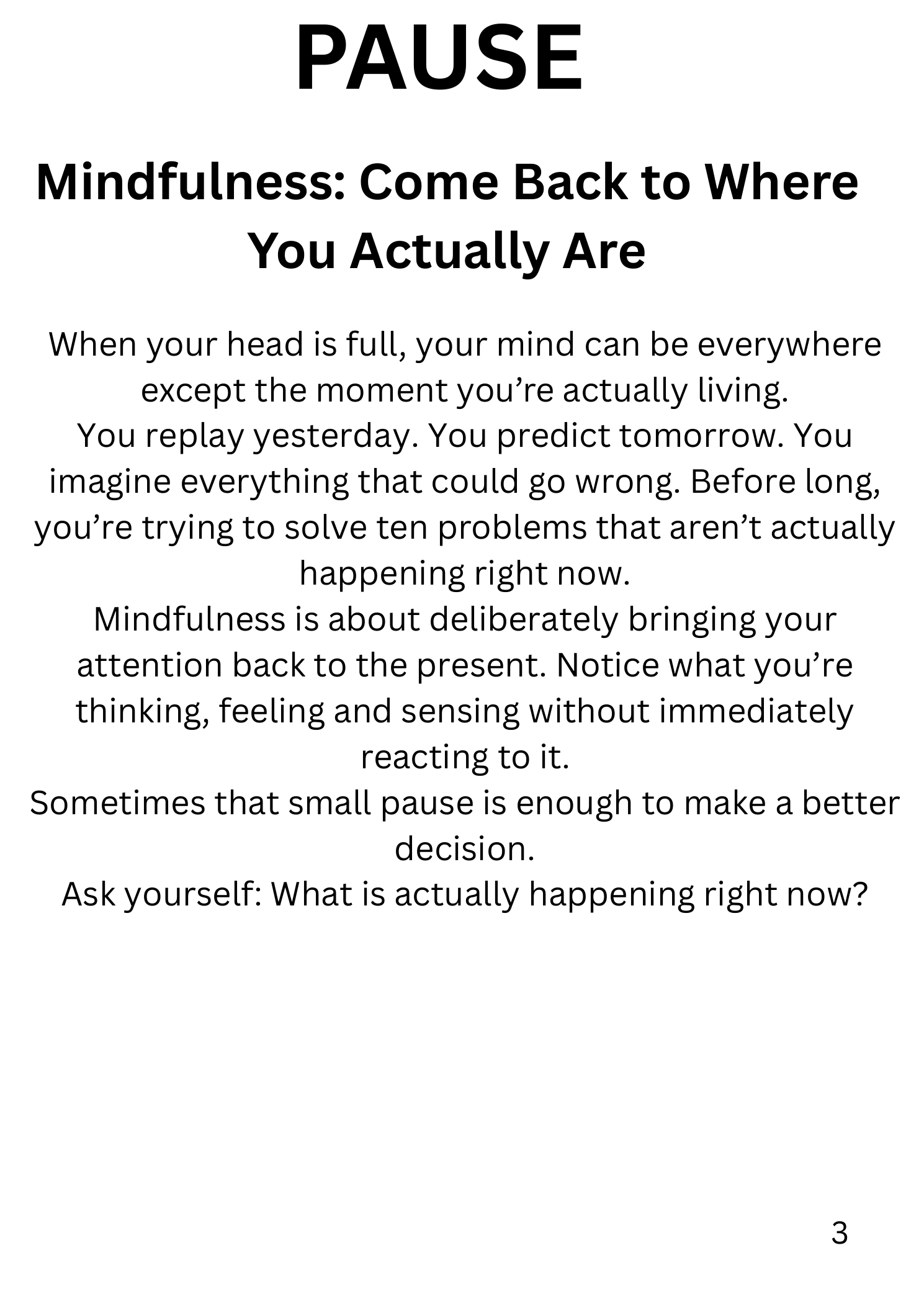 PAUSE. SPEAK. SOLVE.