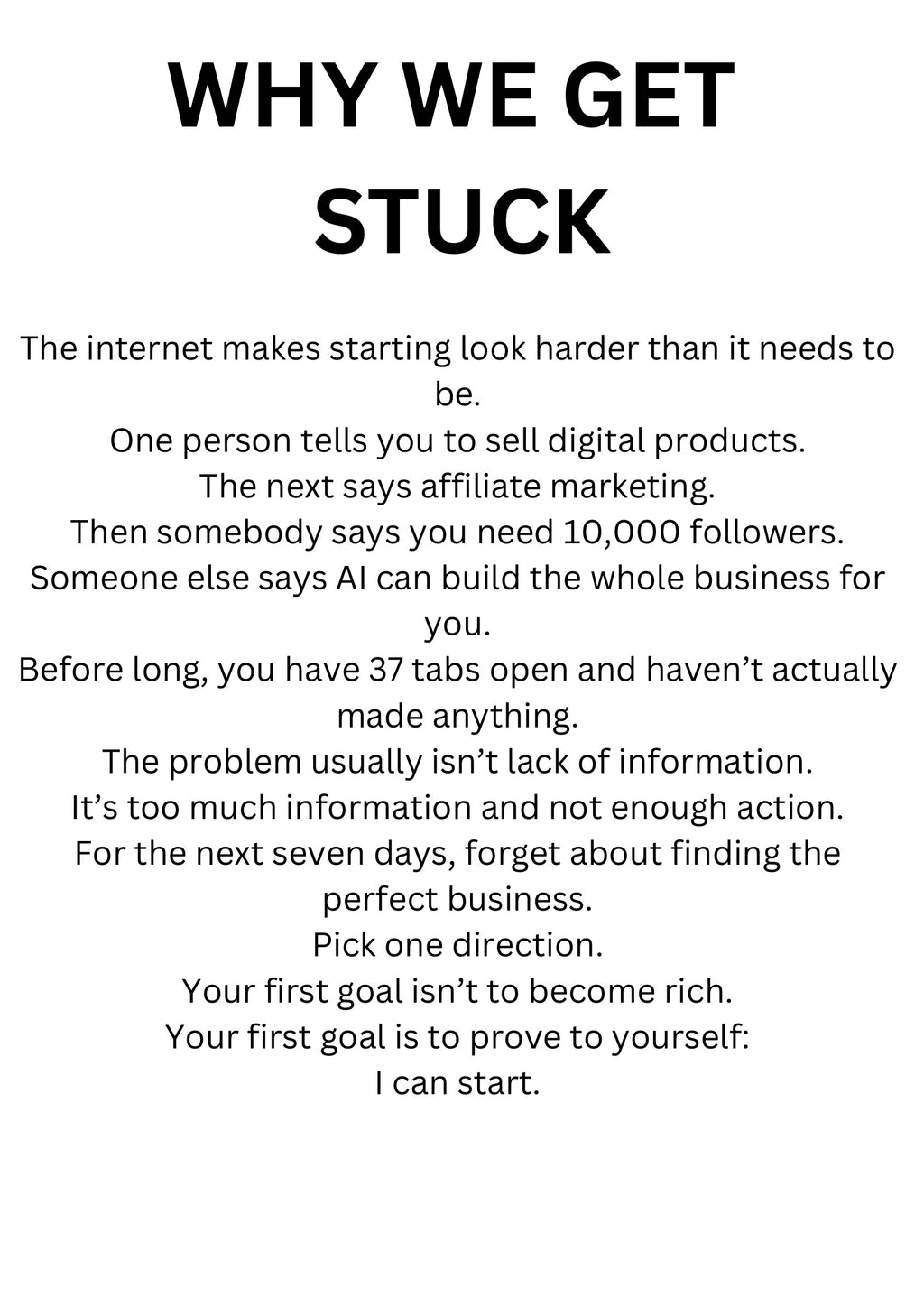 Stop scrolling, start something