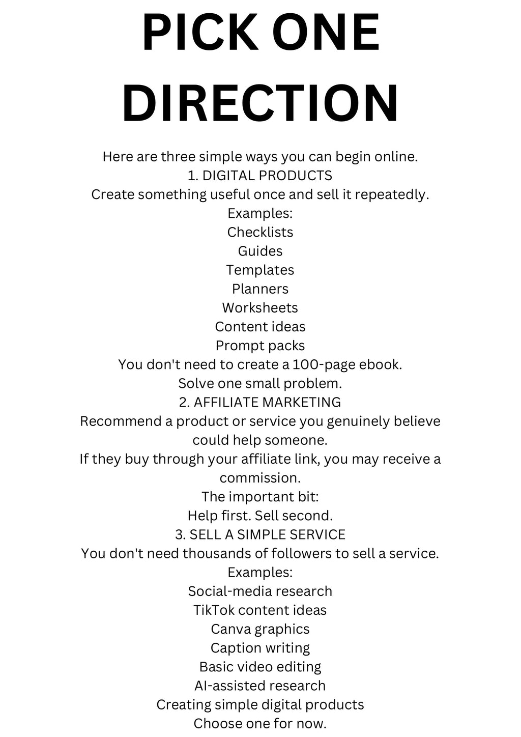 Stop scrolling, start something
