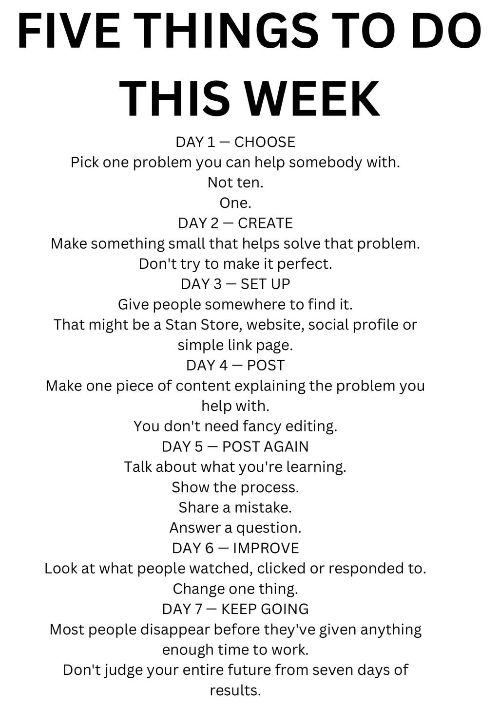 Stop scrolling, start something