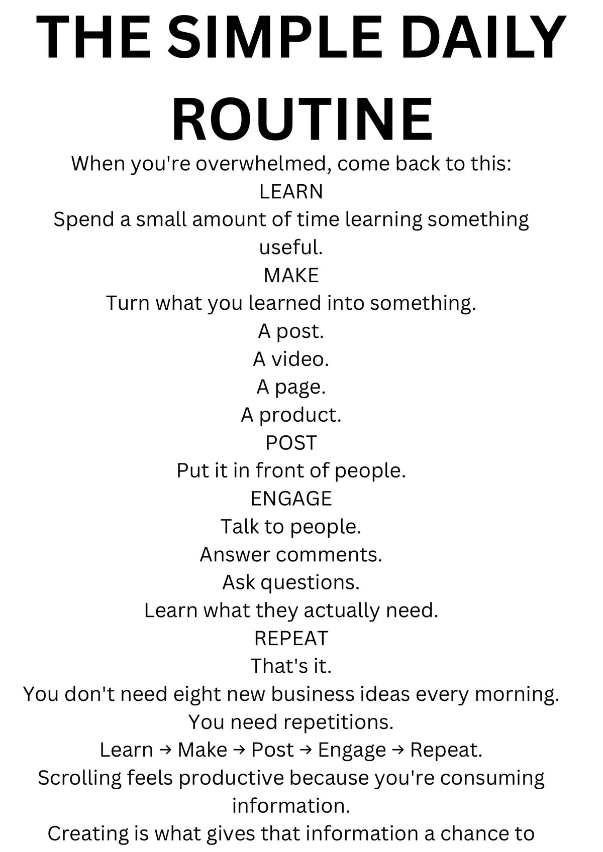 Stop scrolling, start something