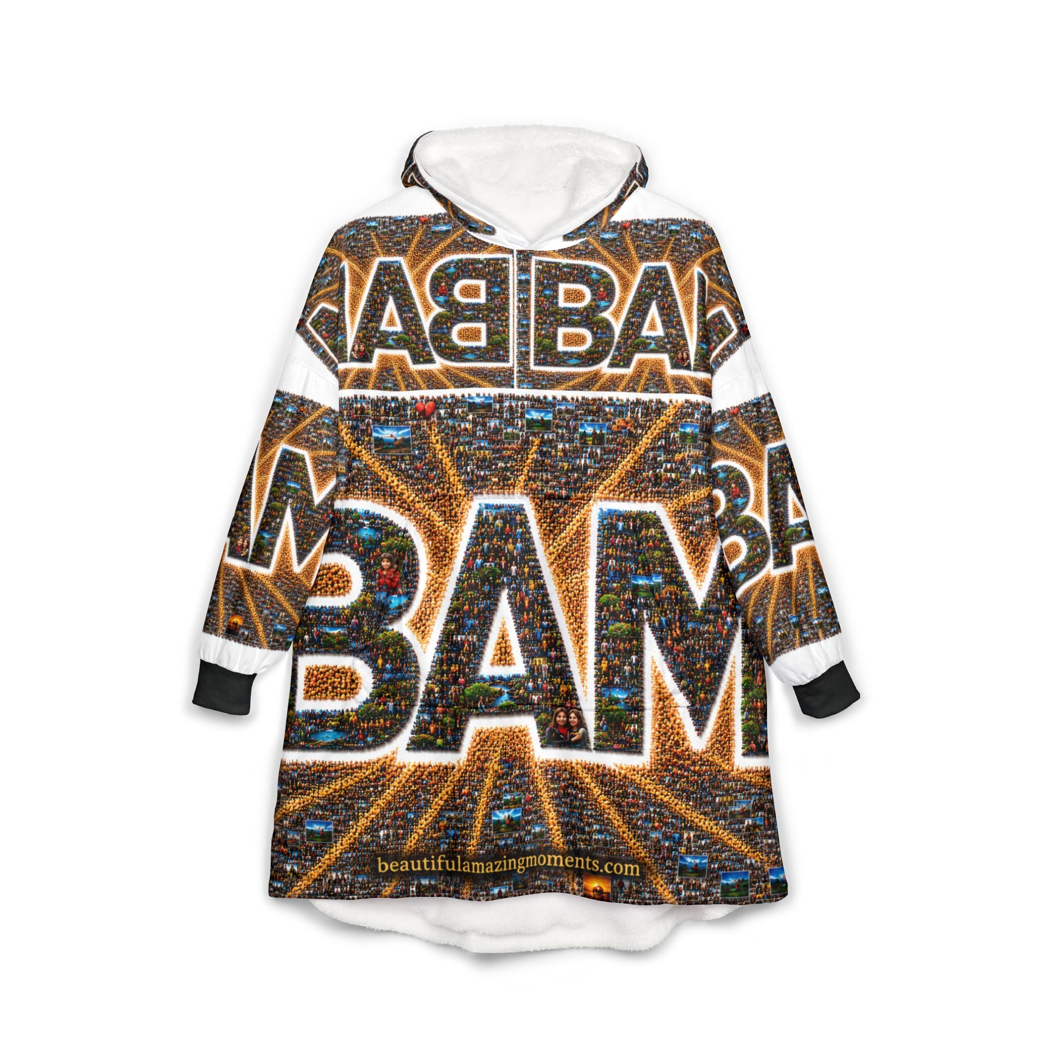 BAM – Wrapped in the Moment | Unisex Hooded BlanketUnisex Hooded Blanket