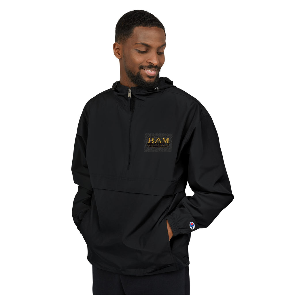 BAM Mosaic Lightweight Champion® Packable Jacket – Black | Beautiful Amazing MomentsChampion Unisex Packable Anorak Jacket