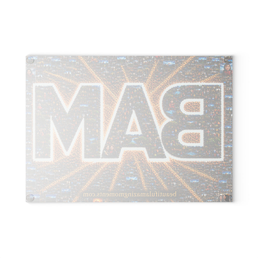 .BAM Photomosaic Glass Cutting Board – Beautiful Amazing MomentsGlass Cutting Board