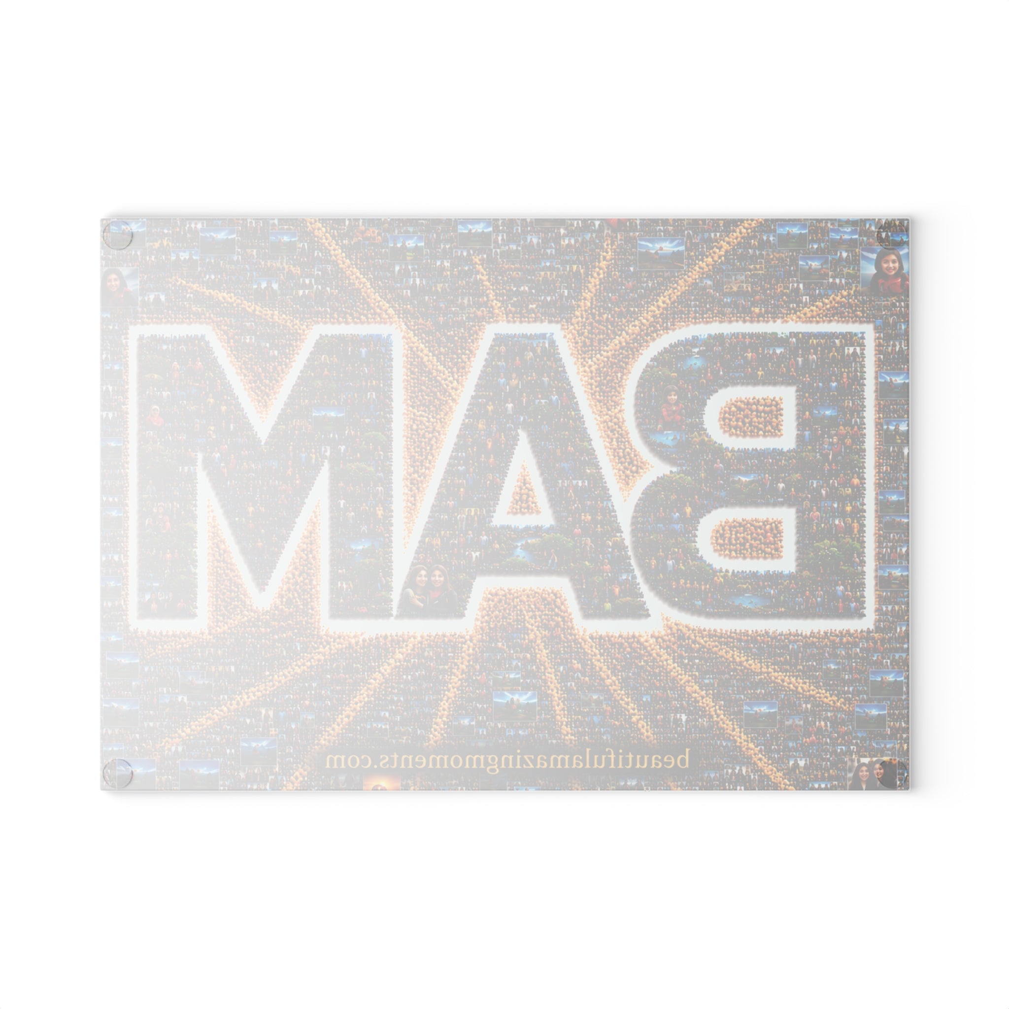 .BAM Photomosaic Glass Cutting Board – Beautiful Amazing MomentsGlass Cutting Board