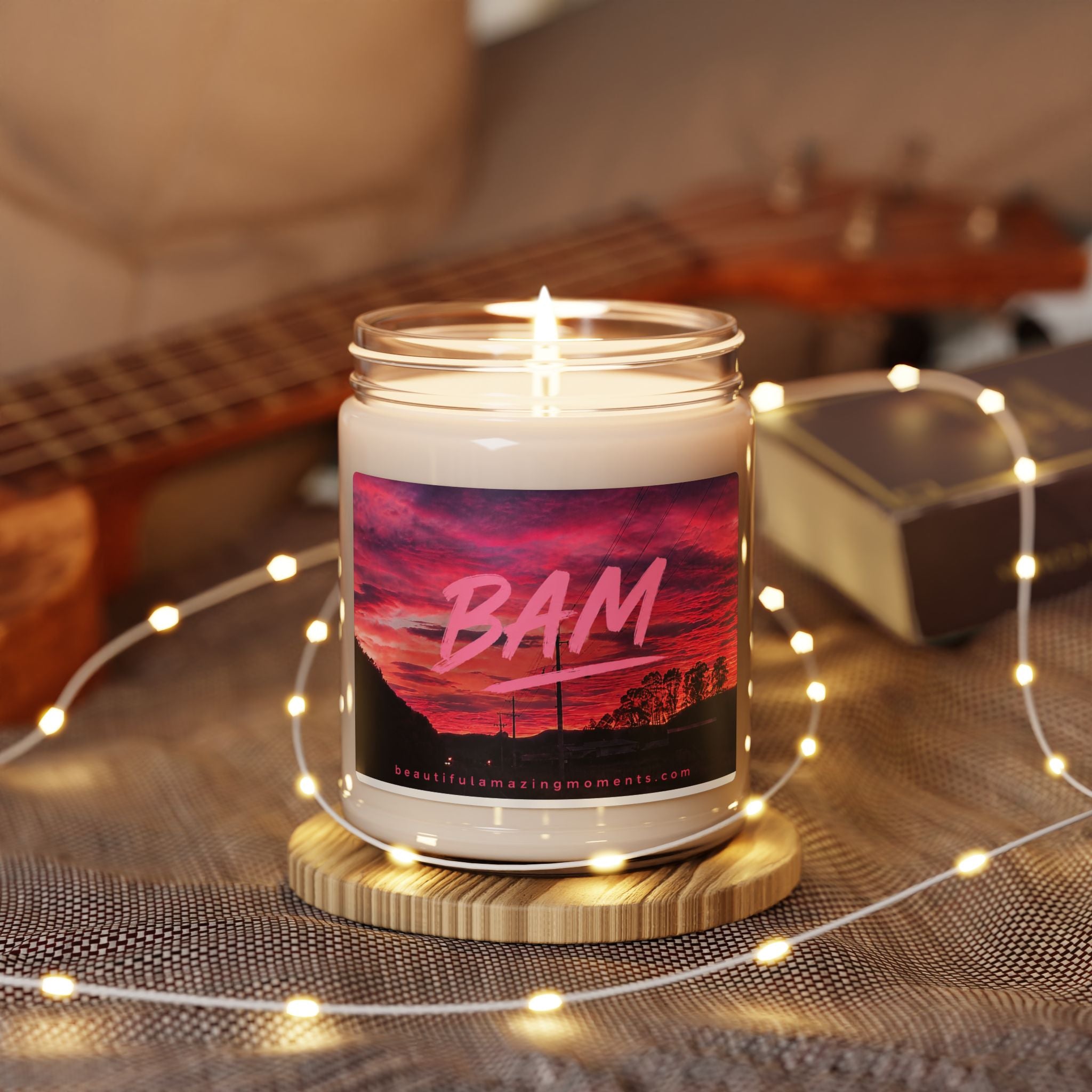 calming soy candle inspired by beautiful skies and meaningful moments — bringing warmth and peace to any space.