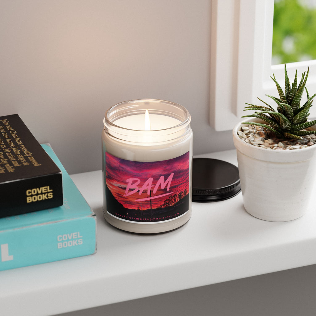 calming soy candle inspired by beautiful skies and meaningful moments — bringing warmth and peace to any space.