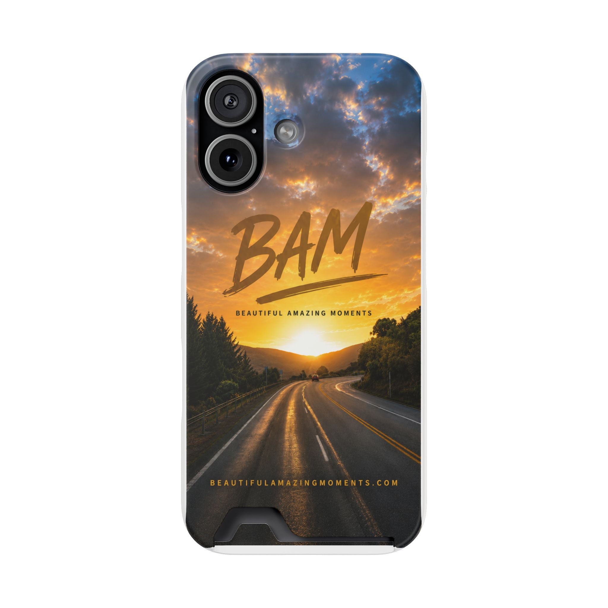 PhonRoad to Beautiful Amazing Moments – Tough Casee Case With Card Holder