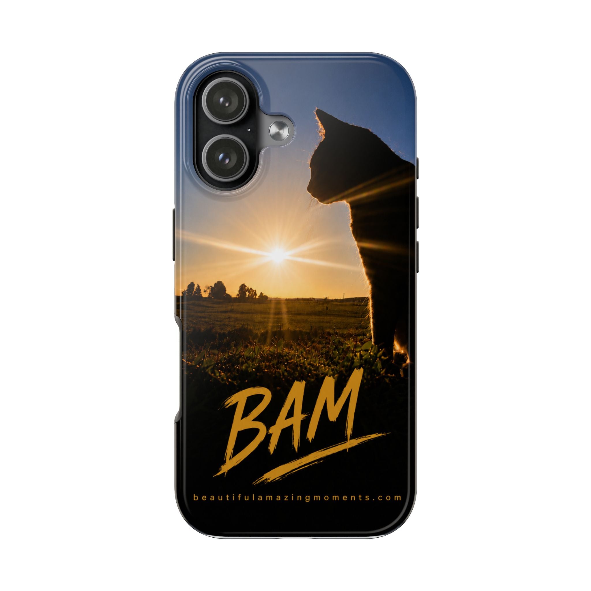 BAM – Golden Silence | Cat at Sunset Phone CaseTough Phone Cases