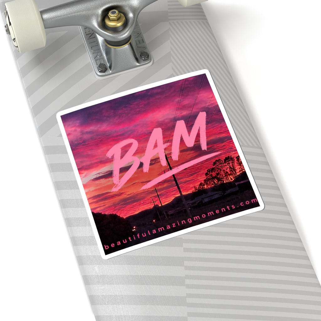 A BAM sticker inspired by beautiful skies, nature, and the moments that matter.