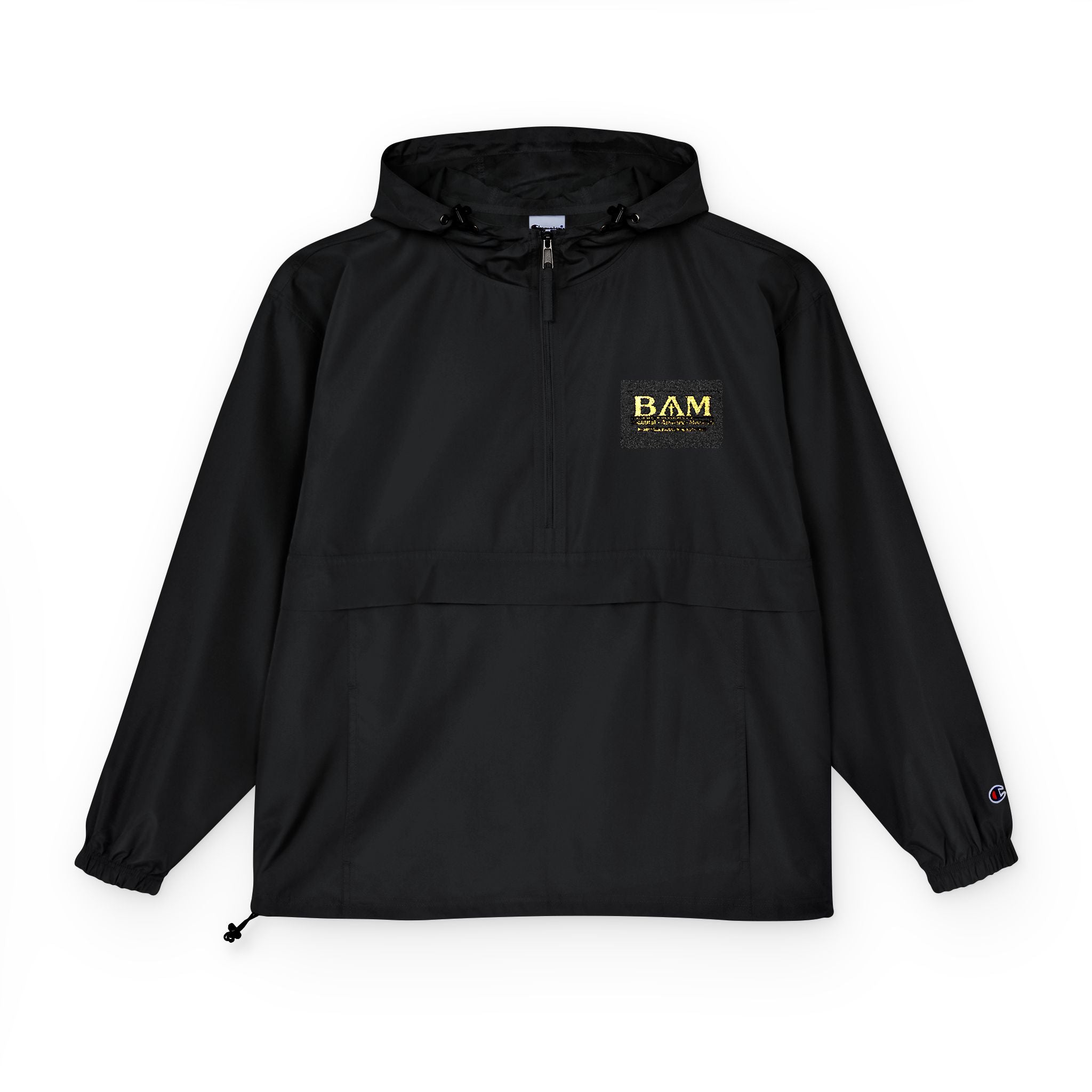 BAM Mosaic Lightweight Champion® Packable Jacket – Black | Beautiful Amazing MomentsChampion Unisex Packable Anorak Jacket