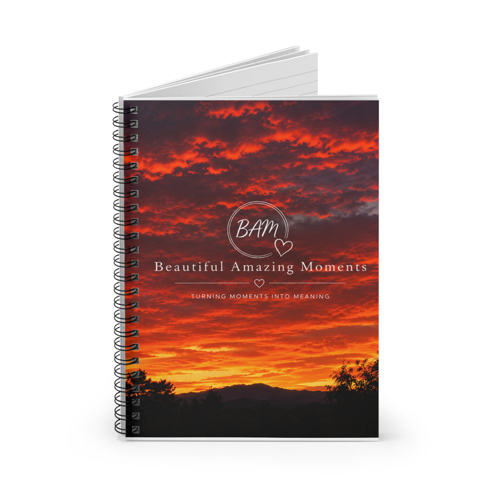 Beautiful Amazing Moments – Sunset Spiral Journal | BAMSpiral Notebook - Ruled Line