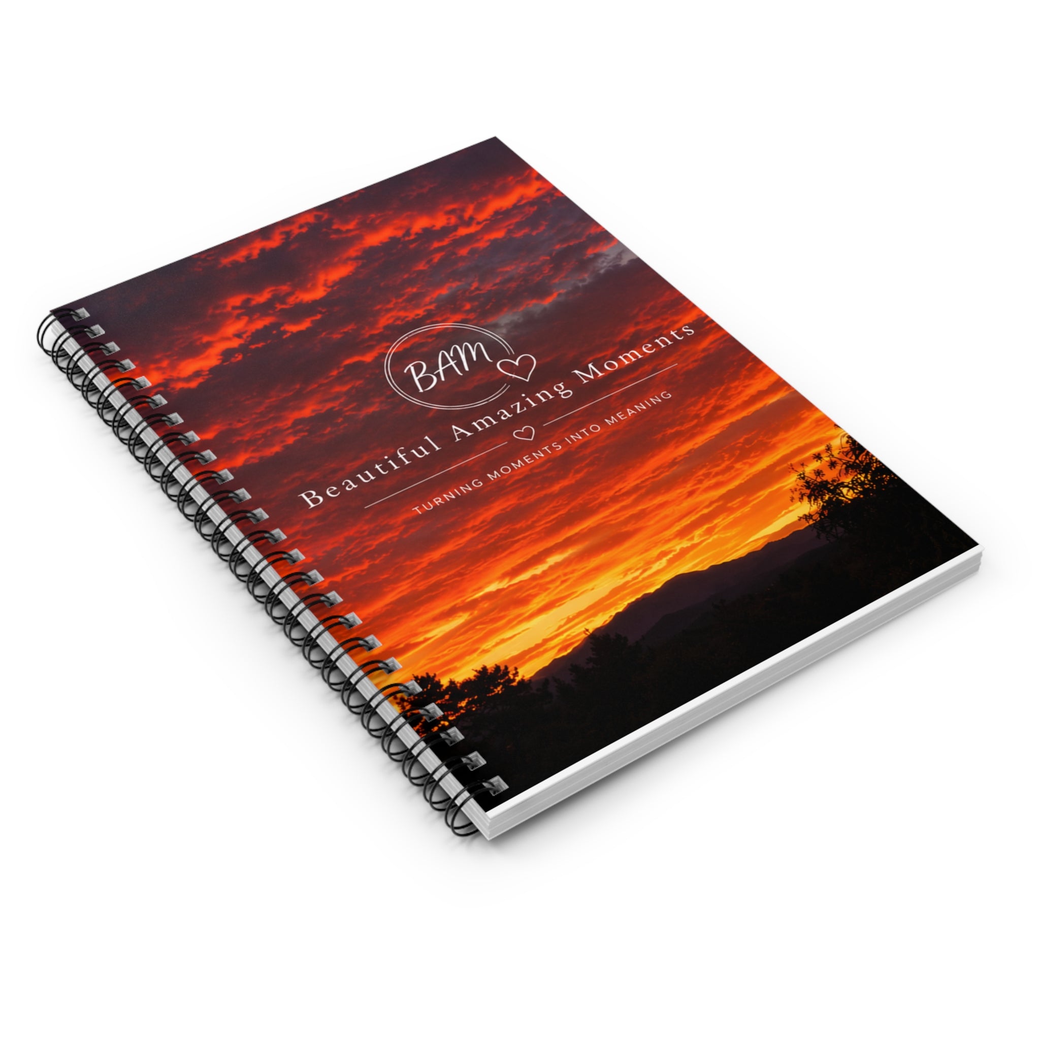 Beautiful Amazing Moments – Sunset Spiral Journal | BAMSpiral Notebook - Ruled Line
